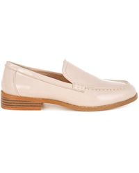 Rag & Co - Neutrals Corleone Pleather Stacked Heel Loafers - Lyst