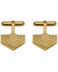 Edge Only - Abstract Hexagon Cufflinks 18Ct Vermeil - Lyst
