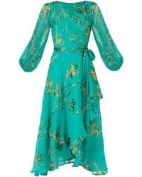 SACHA DRAKE - Lorelei Wrap Midi Dress - Lyst