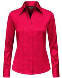Madison / Savile - Rose Regent Pleated Satin French Cuff - Lyst