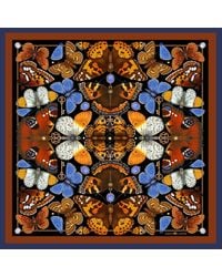 Emily Carter - Neutrals The Key & Butterfly Silk Scarf - Lyst