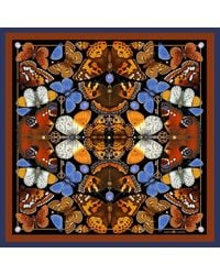 Emily Carter - Neutrals The Key & Butterfly Silk Scarf - Lyst