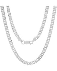 Kylie Harper - Italian Sterling 4Mm Miami Cuban Double Curb Chain Necklace - Lyst