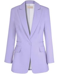 AGGI by HALEWSKI - Laura Lavender Single Breasted Midi Blazer - Lyst