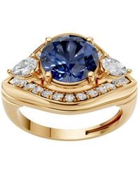 Aya Fine Jewelry - 2.84 Ctw Pear Cut Halo Lab-Grown Diamond Cocktail Ring - Lyst