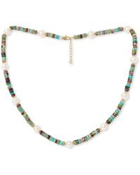 Pearls of the Orient Online - Nova Oval Cultured Freshwater Pearl Necklace With Mix Jasper & Beads - Lyst