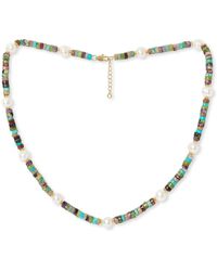 Pearls of the Orient Online - Nova Oval Cultured Freshwater Pearl Necklace With Mix Jasper & Beads - Lyst