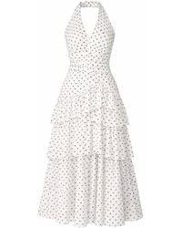 Girl In Mind - Iris Halterneck Layered Maxi Dress Spot Print - Lyst