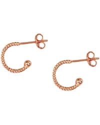 Spero London - Twisted Bead End Sterling Earrings - Lyst