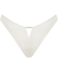 SAETA Paris - Neutrals Satin Silk Brief - Lyst