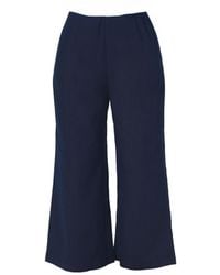 Saniya Khan - Denim Elasticated Capris - Lyst