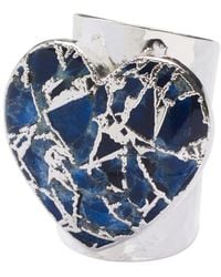 YAA YAA LONDON - Molten Heart Longline Stone Adjustable Ring - Lyst