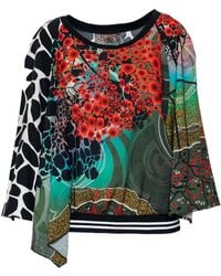 ARTISTA - Iza Asymmetric Printed Blouse - Lyst