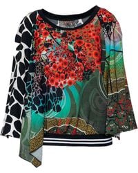 ARTISTA - Iza Asymmetric Printed Blouse - Lyst