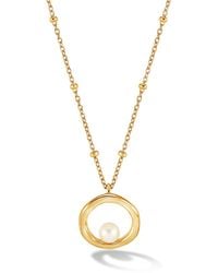 Dower & Hall - Open Circle Pearl Pendant - Lyst