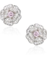 Santinni - Mini 'Tsarina' Flower & Crystal Earrings - Lyst