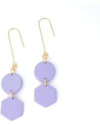 By Chavelli - Belle Geometric Dangly Earrings - Lyst
