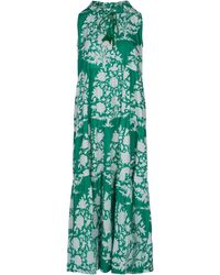 La Mandarine - Summer Maxi Dress With Pockets. Beach Dress, & Ikat Cotton Maxi Dress - Lyst