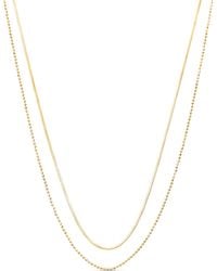 Esterah - Duo Texture Necklace - Lyst
