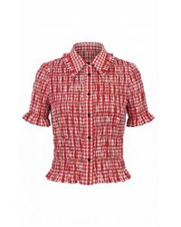 Nooki Design - Astrid Gingham Blouse - Lyst