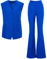 BLUZAT - Electric Suit With Oversized Vest And Flared Trousers - Lyst