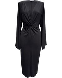 Imaatu - Eclipse Kimono Sleeve Plunge V-Neck Knot Midi Dress - Lyst