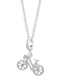 Lily Charmed - Sterling Bicycle Charm Necklace - Lyst