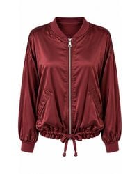 Luella Fashion - Silky Bomber Jacket Burgundy - Lyst
