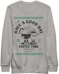 Anchor and Crew - Heather Gustatory Have A Good Day Cotton Blend Embroidered Sweatshirt - Lyst