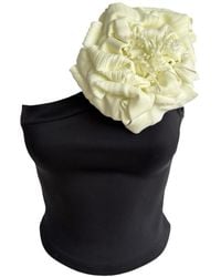 London Atelier Byproduct - One Shoulder Top With Flower Pin - Lyst