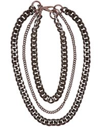 Sylvia Piechulla - Chunky 3-Tier Aluminium Metal Chain Necklace - Lyst