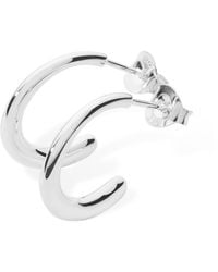 Lucy Quartermaine - Solid Sterling Mini Drop Hoops - Lyst