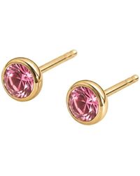 Lily Flo Jewellery - Sapphire Bezel Set Earrings - Lyst