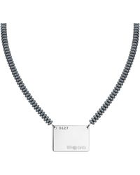 Ware Collective - Grey Hematite Tag Necklace - Lyst