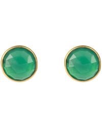 LÁTELITA London - Medium Circle Stud Earrings Onyx - Lyst