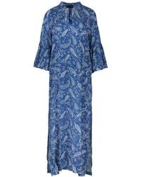Conquista - Long Kaftan Style Paisley Dress - Lyst