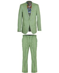 DAVID WEJ - Hugo Linen Single Breasted Suit - Lyst