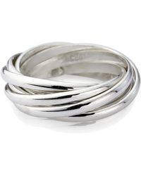 Auree Clarendon Sterling Silver Seven Strand Ring - Metallic