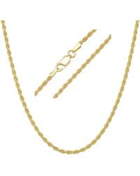Kylie Harper - Italian 2Mm Diamond-Cut Rope Chain - Lyst