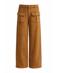 Luroq London - Panelled Suede Trousers - Lyst
