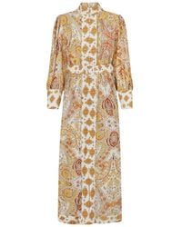 Raishma - Maya Yellow Long Sleeve Maxi Dress - Lyst