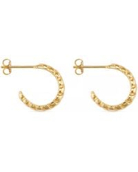 Elk & Bloom - Chunky Ribbed Hoop Earrings - Lyst
