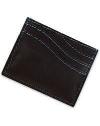 VIDA VIDA - Leather Wave Card Holder With Contrast Stitch - Lyst