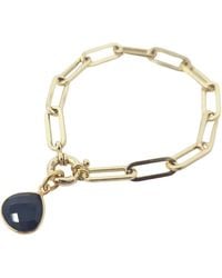 Harfi - Plated Onyx Pendant Charm Gemstone Bracelet - Lyst