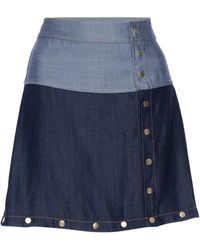 LAHIVE - Gia Multi-length Denim Skirt - Lyst