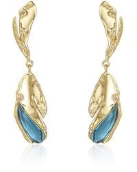 Rare Matters Jewelry - Wave Drop Glass Earrings - Lyst