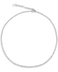 SHYMI - Graduated Three Prong Tennis Necklace - Lyst