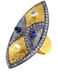 Artisan - Gemstone Diamond 14k Gold 925 Sterling Silver Marquise Shape Ring Jewelry - Lyst