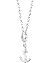 Lily Charmed - Sterling Anchor Charm Necklace - Lyst