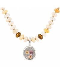 Zoe Alexandria Jewellery - Afghan Jade Beaded Necklace & Sapphire Bubble Charm - Lyst